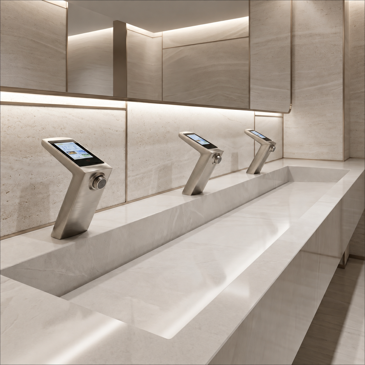 Commercial touchless faucets for shopping centers